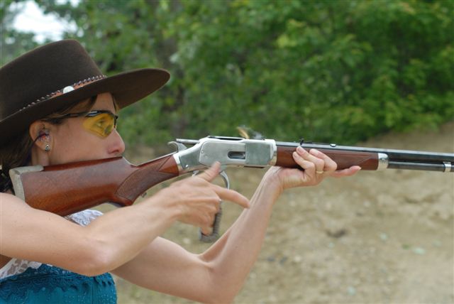 2007 SASS CT State Ladies Champion shooting her Cowboy Gunworks 1873 Winchester.
