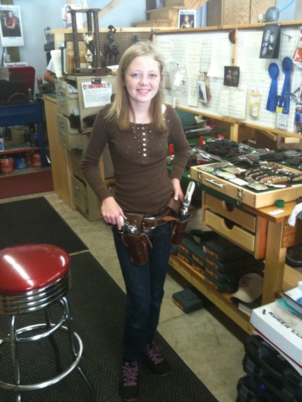 Jimmy's niece 'Lil Ruby' with her new guns ...