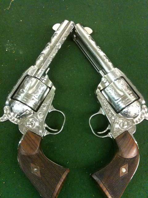 Engraved Ruger pistols