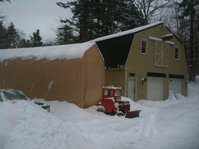 Snow outside Cowboy Gunworks shop in January 2011.