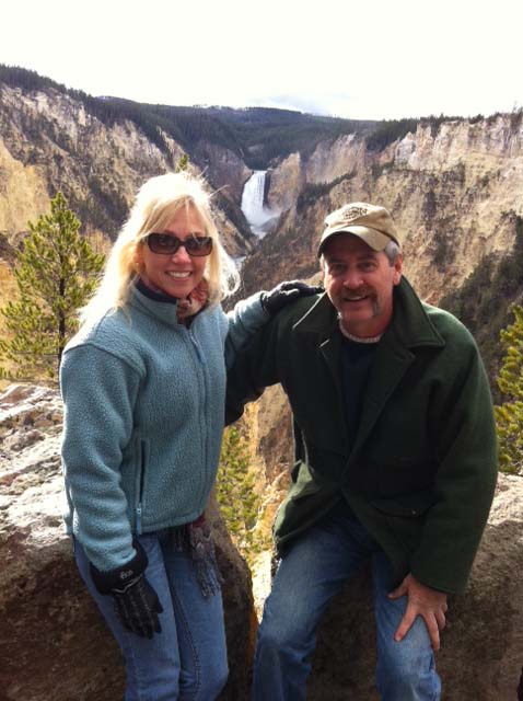 Karen and Jimmy at Yellowstone National Park.